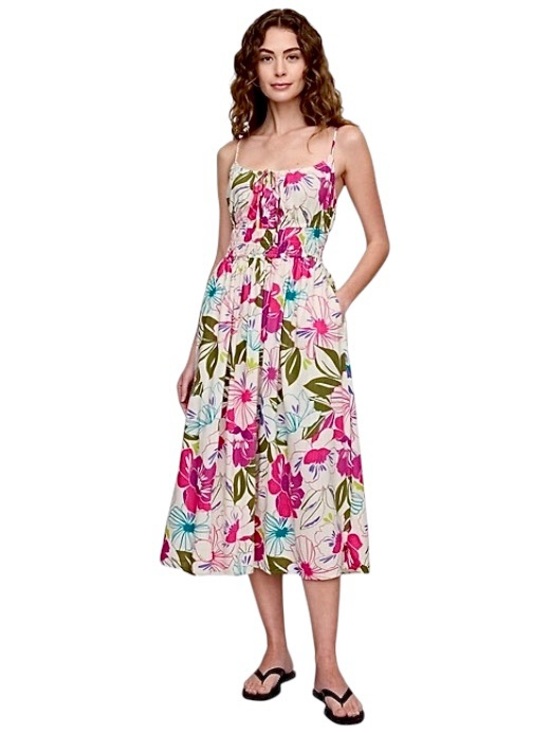 GAP Dresses & Skirts - NWT – Gap – Smocked Floral Maxi Dress – Pink Multi Print – Sz. XS